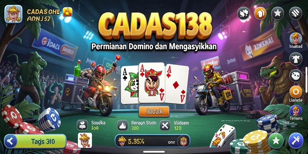 Tampilan gameplay seru dari CADAS138 yang menghadirkan permainan domino.
