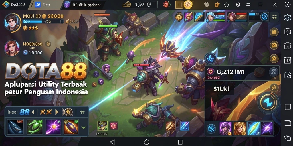 Tampilan antarmuka DOTA88 yang user-friendly dan informatif.