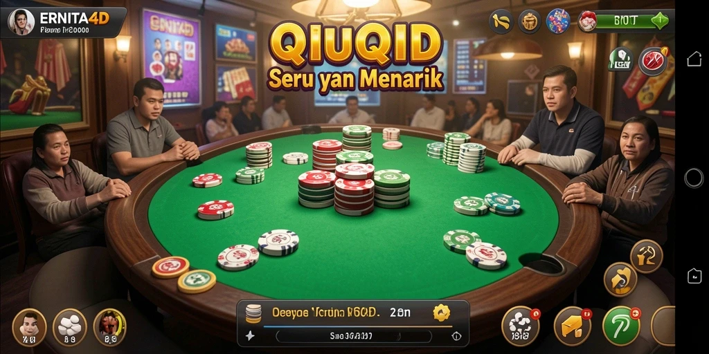 Tampilan gameplay QiuQiu yang mendebarkan di ERNITA4D.
