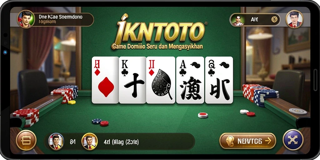 Tampilan gameplay seru dari game Domino IKNTOTO.
