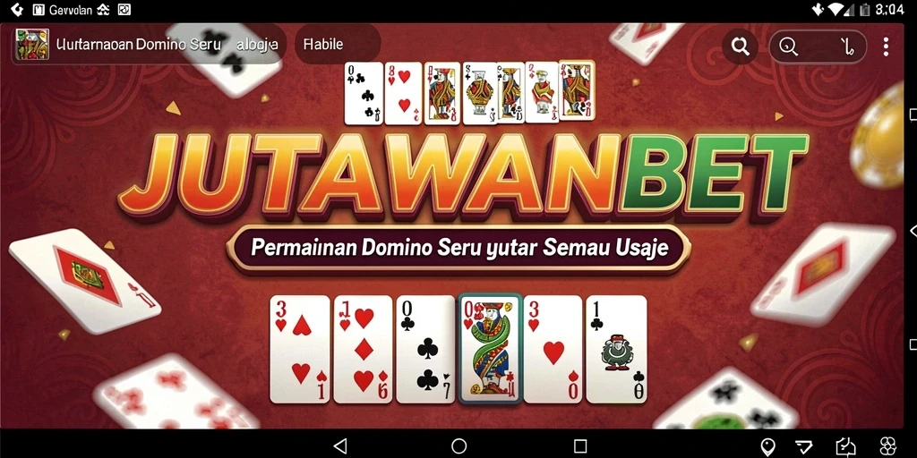 Screenshot gameplay JUTAWANBET menampilkan suasana permainan Domino yang seru.