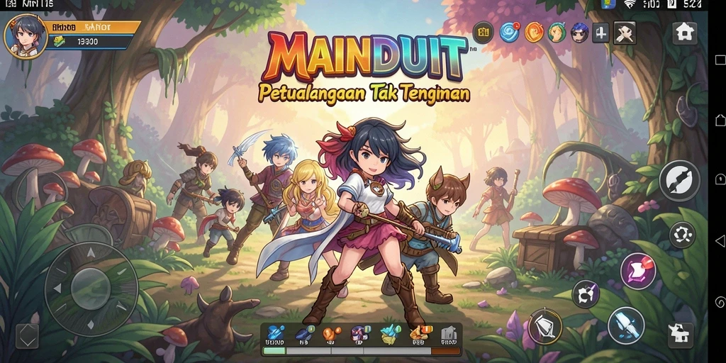 Tangkapan layar MAINDUIT menunjukkan aksi karakter dalam pertempuran Anime.
