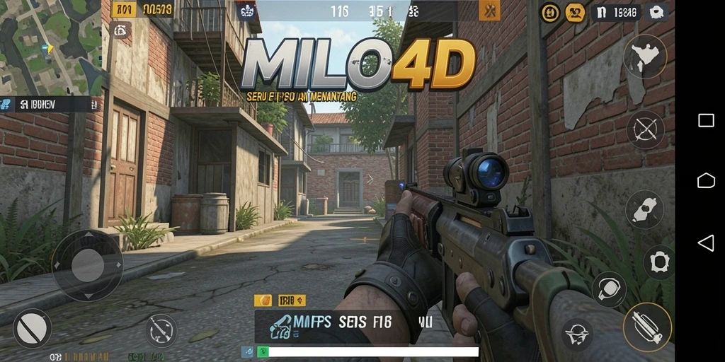 Tampilan gameplay intens di medan perang MILO4D.