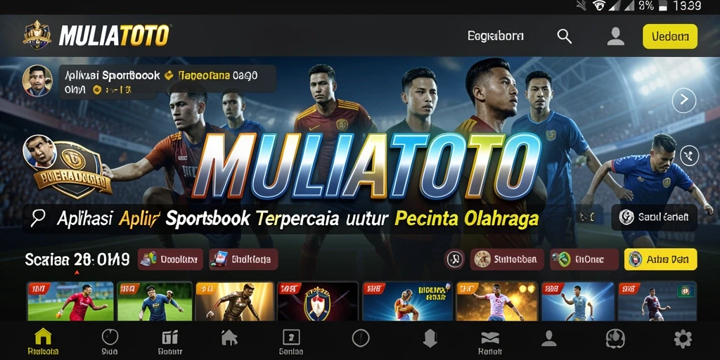Tangkapan layar gameplay <strong>MULIATOTO</strong> yang menampilkan fitur taruhan olahraga.