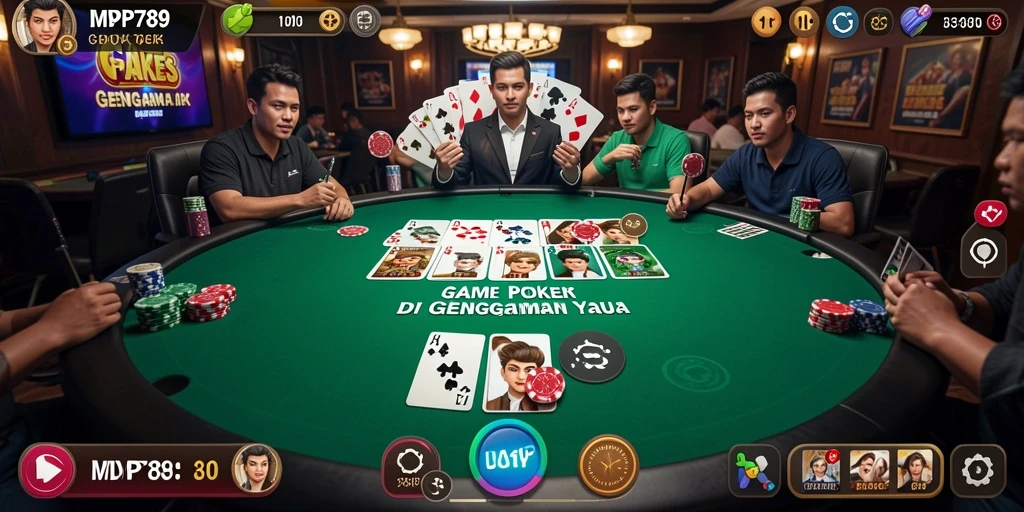 Tampilan gameplay poker yang seru dan interaktif di MVP789.