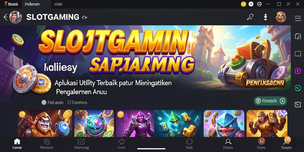 Tampilan screenshot SLOTGAMING yang menunjukkan antarmuka pengguna yang intuitif.