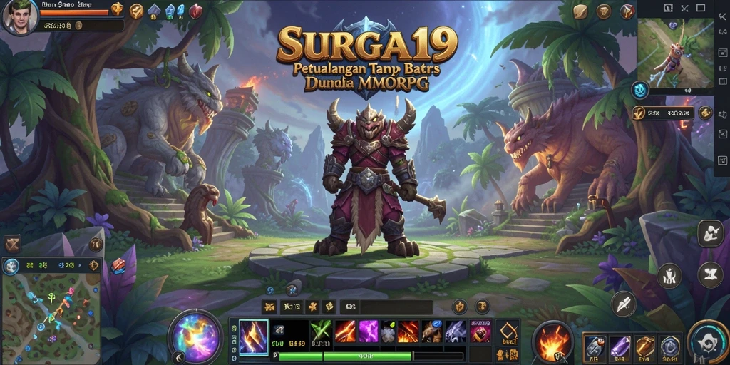 Tangkapan layar SURGA19 menampilkan aksi seru dalam pertarungan MMORPG.
