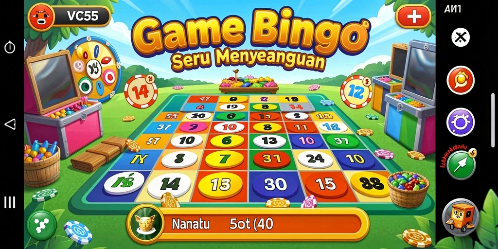 Screenshot gameplay yang menarik dari VC55 Bingo.